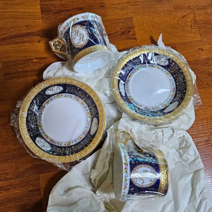 [BUNJANG] Yoep Development Emperor Coffee Cup Set / 80년대 올드 빈티지 요업개발 황제 커피잔 2인조 미사용품.