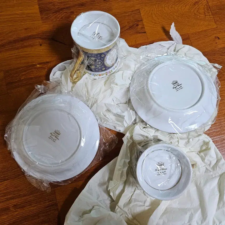 [BUNJANG] Yoep Development Emperor Coffee Cup Set / 80년대 올드 빈티지 요업개발 황제 커피잔 2인조 미사용품.