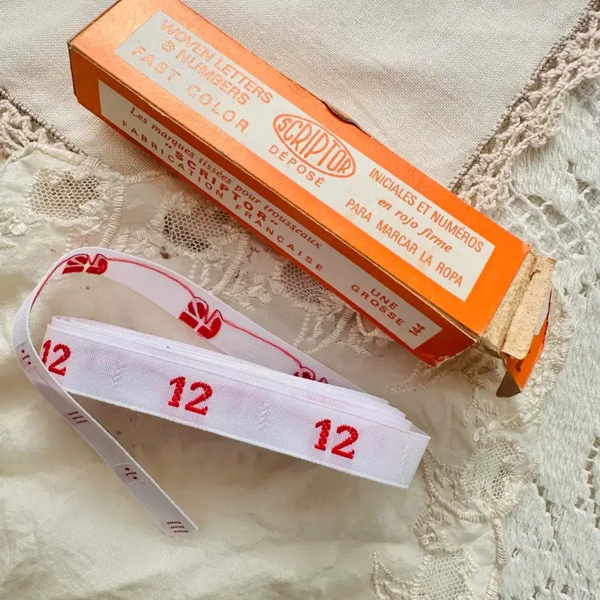 [BUNJANG] French Antique Number Initial Tape / 프랑스 앤틱 넘버 이니셜테입