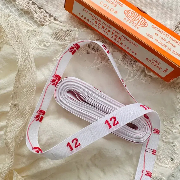 [BUNJANG] French Antique Number Initial Tape / 프랑스 앤틱 넘버 이니셜테입