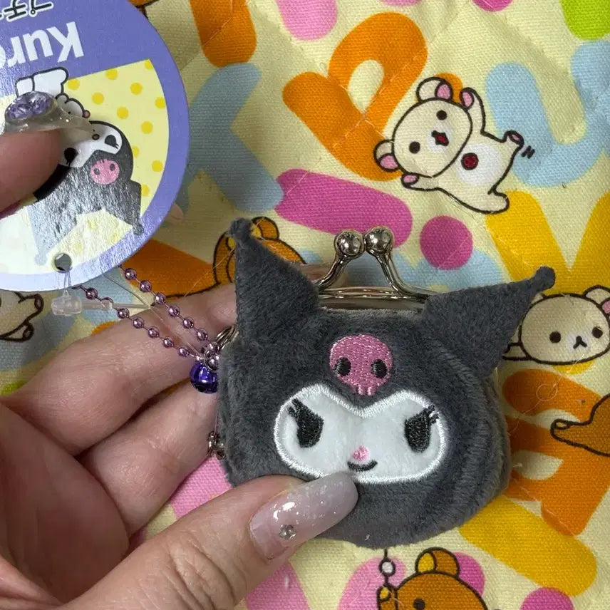 [BUNJANG] Sanrio Kuromi Mini Gamaguchi Coin Purse Keychain / 산리오 쿠로미 미니 가마구치 동전지갑 키링 [일본정품 새상품]