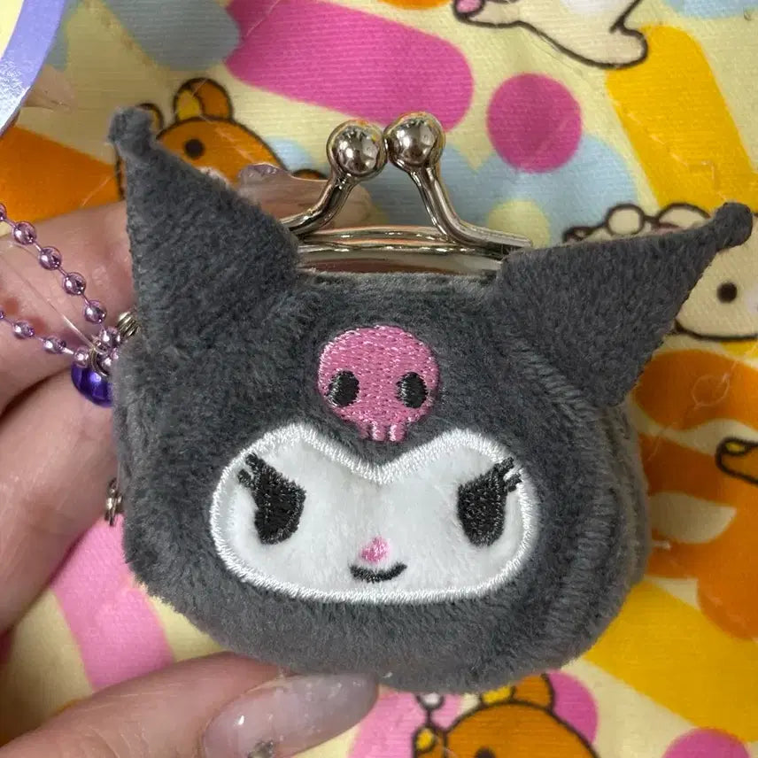 [BUNJANG] Sanrio Kuromi Mini Gamaguchi Coin Purse Keychain / 산리오 쿠로미 미니 가마구치 동전지갑 키링 [일본정품 새상품]