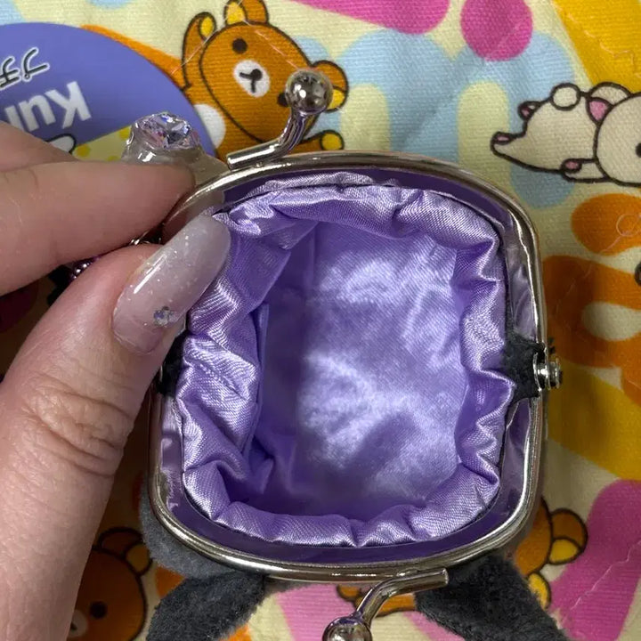 [BUNJANG] Sanrio Kuromi Mini Gamaguchi Coin Purse Keychain / 산리오 쿠로미 미니 가마구치 동전지갑 키링 [일본정품 새상품]