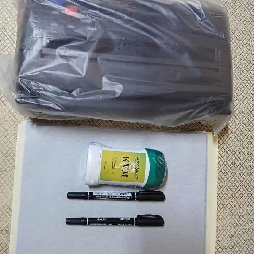 [BUNJANG] KVM Tattoo Transfer Kit / 타투 도안 전사 세트 (KVM 스틱, 펜 포함)