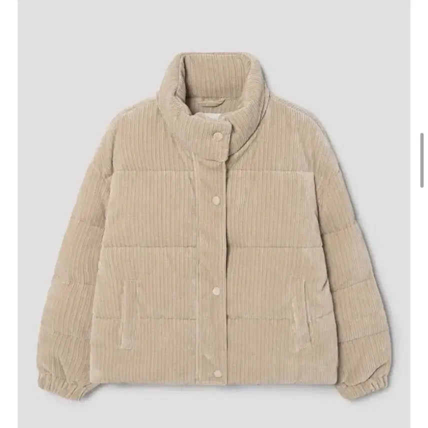 [BUNJANG] 8Seconds Corduroy Padded Jacket Beige S / (택O, 새상품) 에잇세컨즈 코듀로이 패딩 베이지 s 에잇세컨즈 패딩
