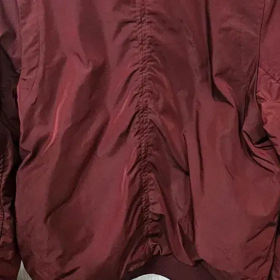[BUNJANG] Burgundy Men's Bomber Jacket / 버건디 남성 봄버 자켓
