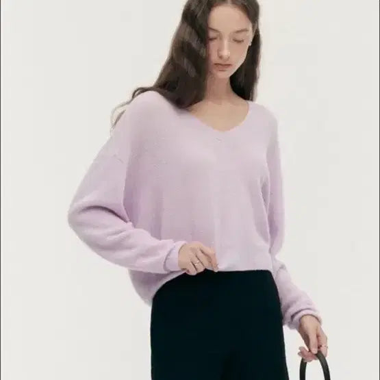 [BUNJANG] sie Fluo Lavender Knit Sweater / sie 플루오 니트 라벤더 free