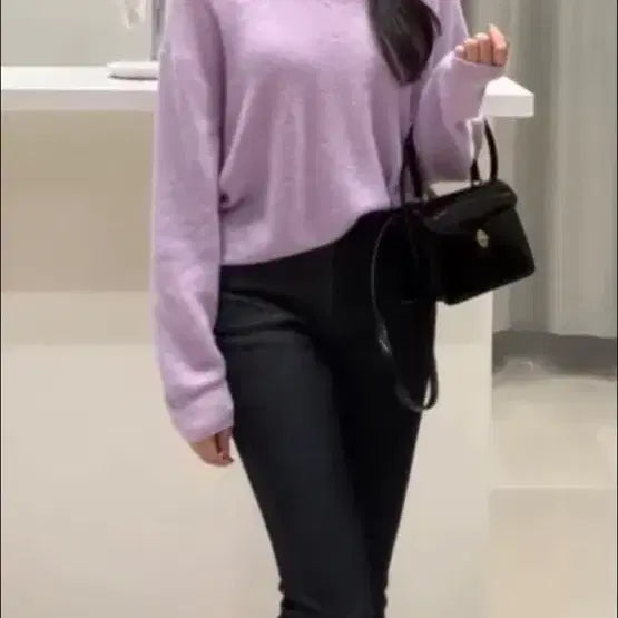 [BUNJANG] sie Fluo Lavender Knit Sweater / sie 플루오 니트 라벤더 free