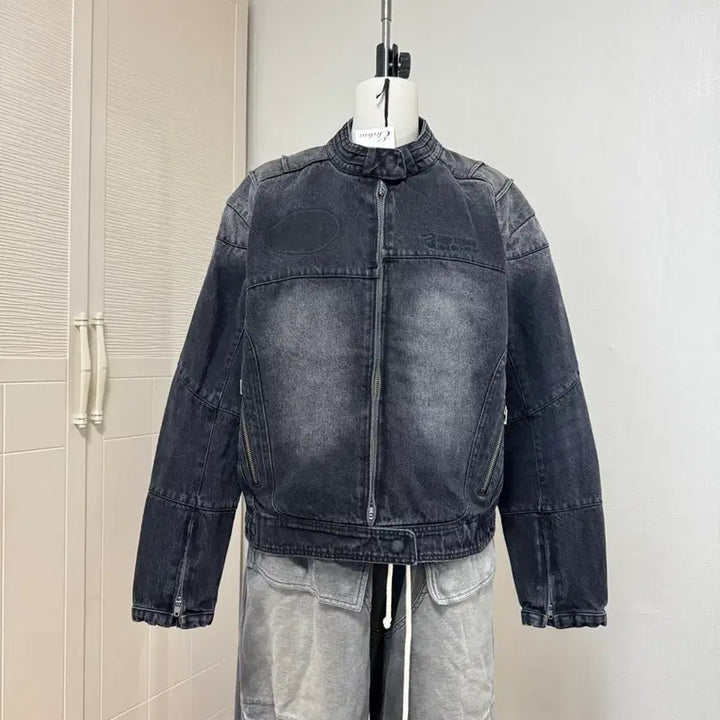 [BUNJANG] ETCE Denim Racer Jacket M / ETCE이티씨이데님 레이서 자켓M
