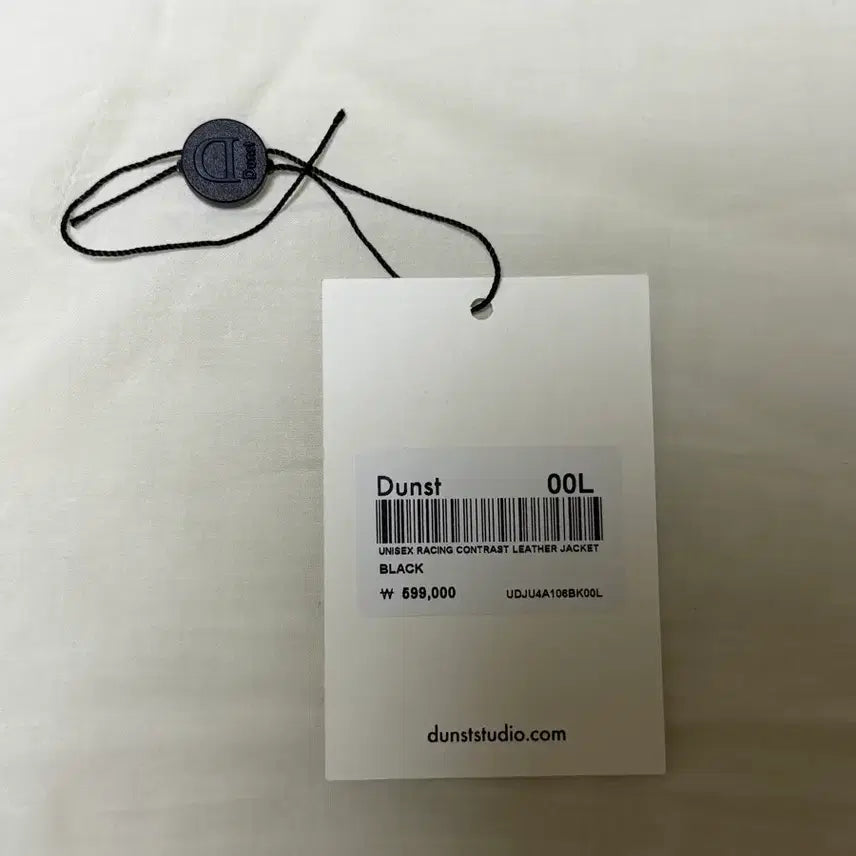 [BUNJANG] Dunst Racing Contrast Leather Jacket - Black (Size L) / [L] 던스트 레이싱 콘트라스트 레더 자켓 블랙
