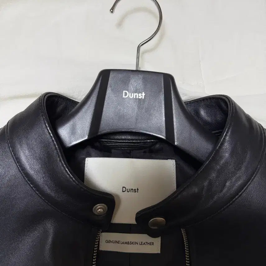 [BUNJANG] Dunst Racing Contrast Leather Jacket - Black (Size L) / [L] 던스트 레이싱 콘트라스트 레더 자켓 블랙