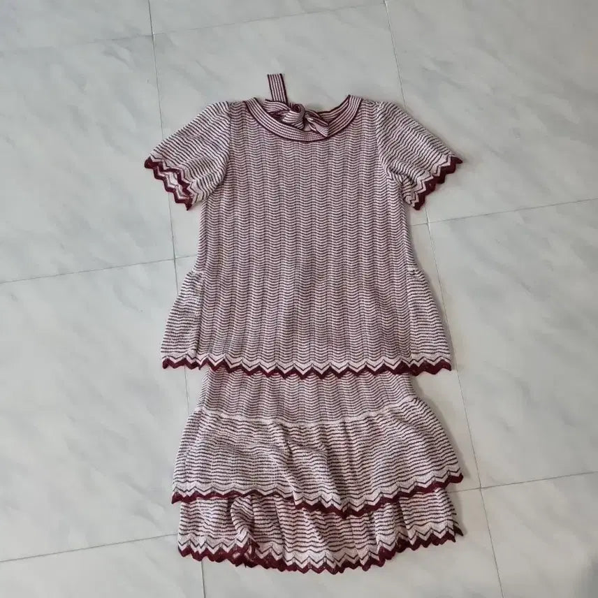 [BUNJANG] O'2nd Knit Two-Piece Set / 오즈세컨 니트 투피스 세트