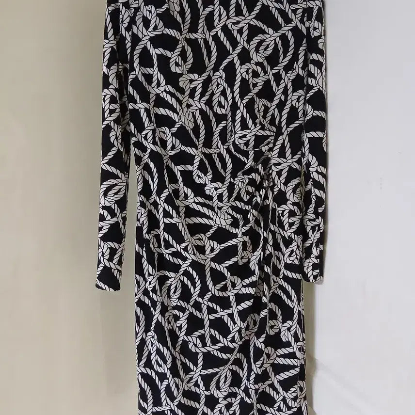 [BUNJANG] She'zmiss Rope Pattern Long Dress / 쉬즈미스 블랙 밧줄 패턴 롱 원피스66
