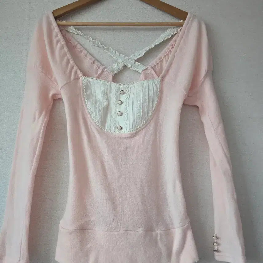 [BUNJANG] Liz Lisa Pink Rogyal Knit Top / [당분간 이가격] Lizlisa 리즈리사 핑크 로걀 니트