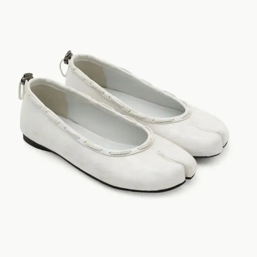 [BUNJANG] Phase Leather String Flat Shoes / 페이즈 레더 스트링 플랫 빈티지화이트 (230)