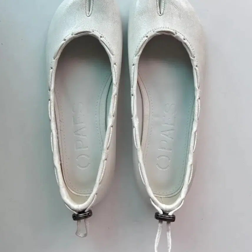 [BUNJANG] Phase Leather String Flat Shoes / 페이즈 레더 스트링 플랫 빈티지화이트 (230)