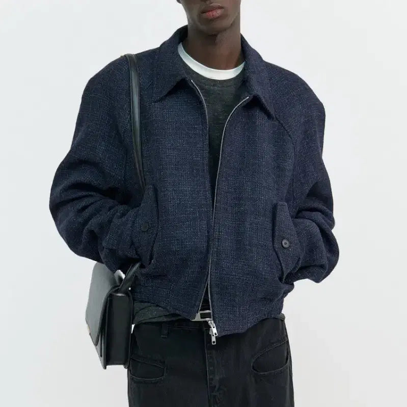 [BUNJANG] Winder Wool Crop Blouson / [L] 윈더 울 크롭 블루종