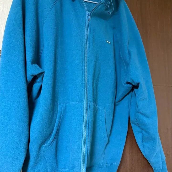[BUNJANG] Supreme Blue Full Zip Hoodie / 슈프림 블루 풀집업 후드티