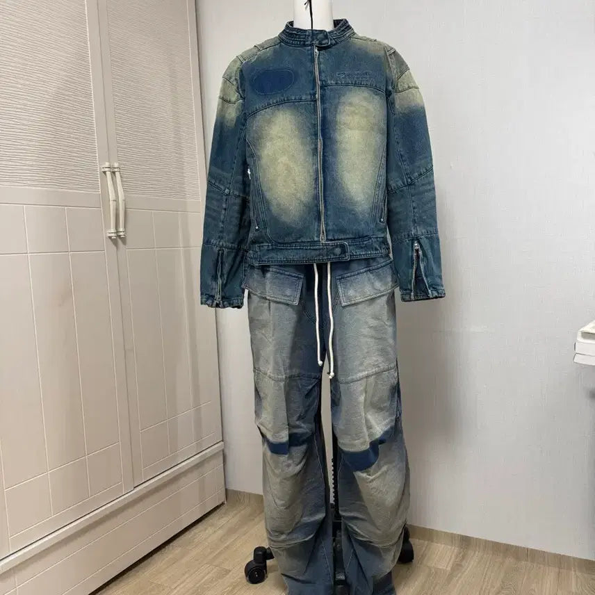 [BUNJANG] ETCE Denim Racer Jacket (M) / ETCE이티씨이데님 레이서 자켓M