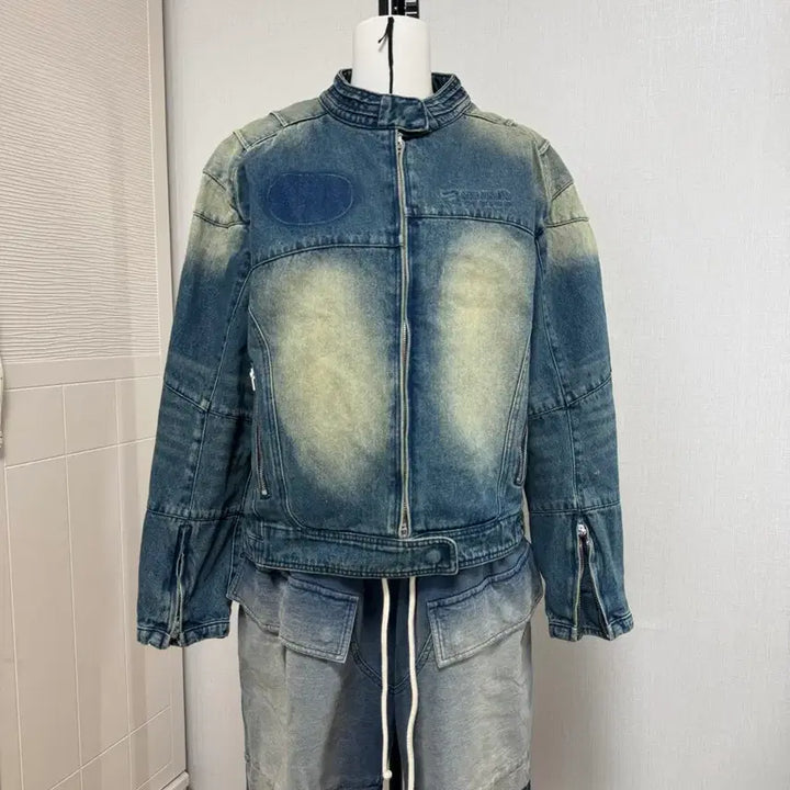 [BUNJANG] ETCE Denim Racer Jacket (M) / ETCE이티씨이데님 레이서 자켓M