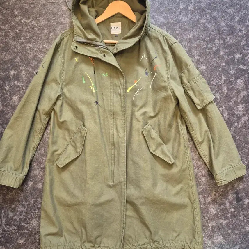 [BUNJANG] LAP Khaki Hooded Field Jacket / LAP 카키색 후드 야상 점퍼