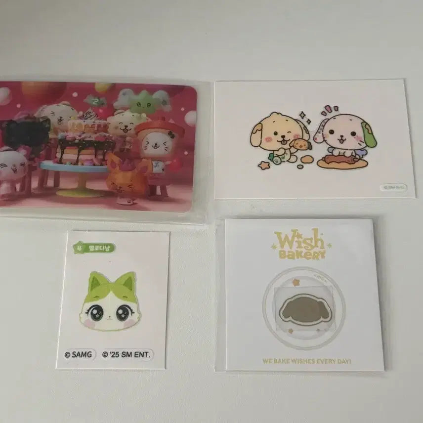 [BUNJANG] Wish Bakery Accessories Bundle Set / 위시베이커리 대왕띠부+룐룐전차스+렌티큘러