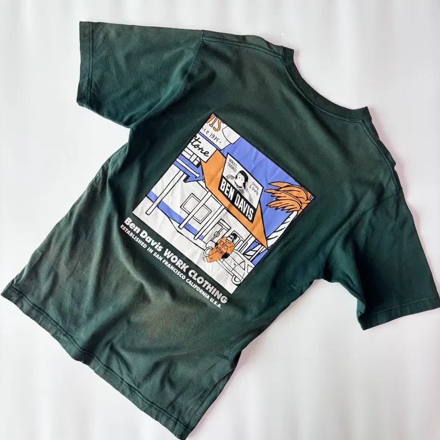 [BUNJANG] Ben Davis Back Logo Graphic Short Sleeve T-Shirt / 벤 데이비스 백로고 그래픽 반팔 티셔츠