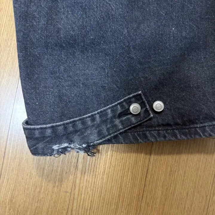 [BUNJANG] Black Washed Cargo Denim Pants / 블랙 워싱 카고 데님 팬츠