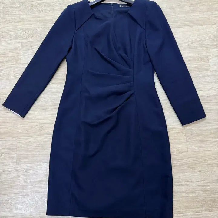 [BUNJANG] It MICHAA Navy Drape Dress / 잇미샤 네이비 정장 원피스 55(82-88-160)