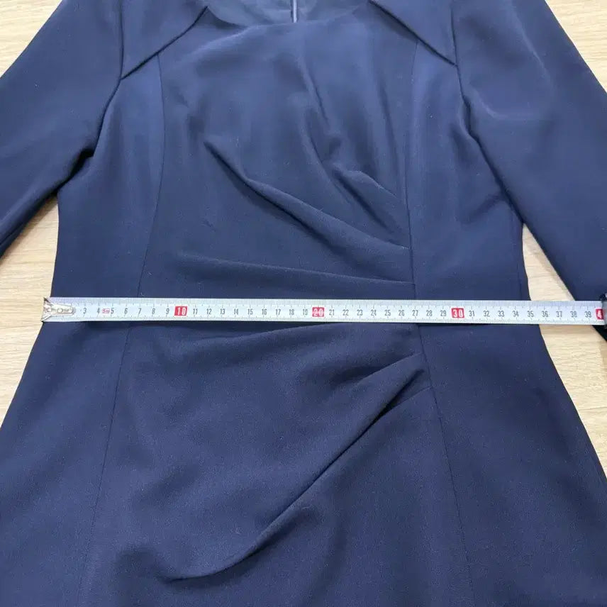 [BUNJANG] It MICHAA Navy Drape Dress / 잇미샤 네이비 정장 원피스 55(82-88-160)