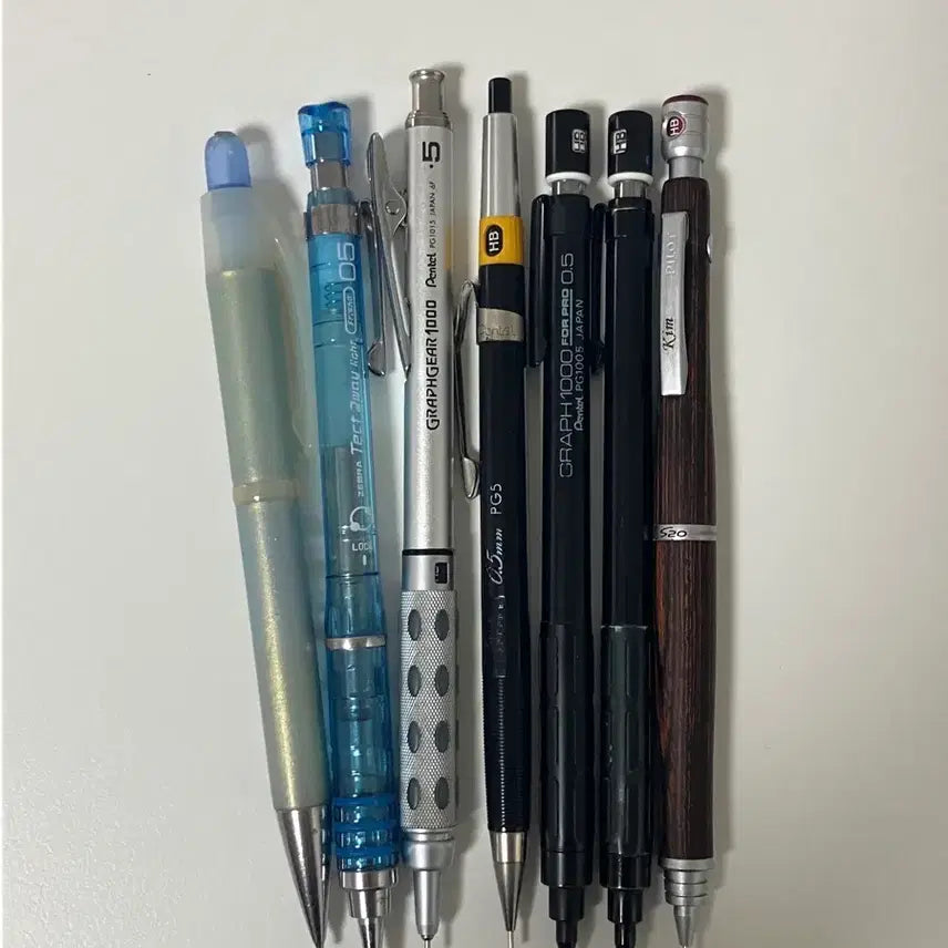 [BUNJANG] Zebra, Pentel, Pilot Mechanical Pencil Bundle / 샤프 모음 일괄 (에스피나, 텍투웨이, 그래프1000, pg5, s20)