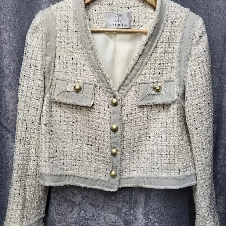 [BUNJANG] Camellia Tweed Jacket - Ivory / Camellia 트위드 자켓 아이보리