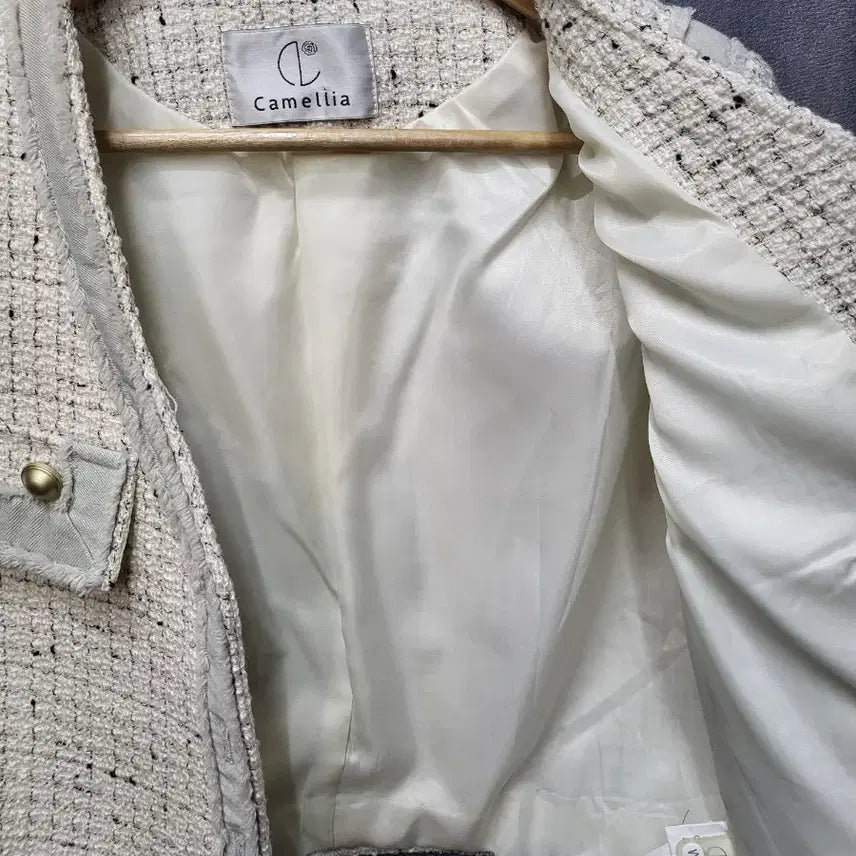 [BUNJANG] Camellia Tweed Jacket - Ivory / Camellia 트위드 자켓 아이보리