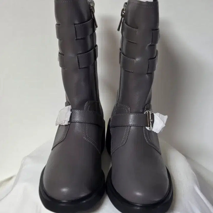 [BUNJANG] Gray Belt Boots / 그레이 밸트 부츠((새상품))