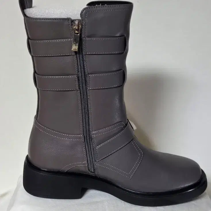 [BUNJANG] Gray Belt Boots / 그레이 밸트 부츠((새상품))