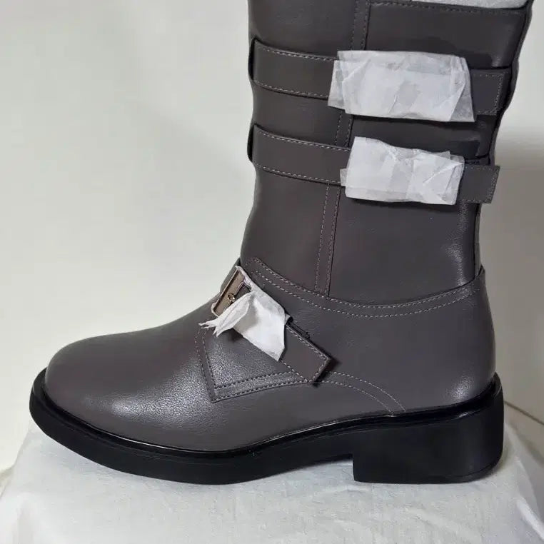 [BUNJANG] Gray Belt Boots / 그레이 밸트 부츠((새상품))