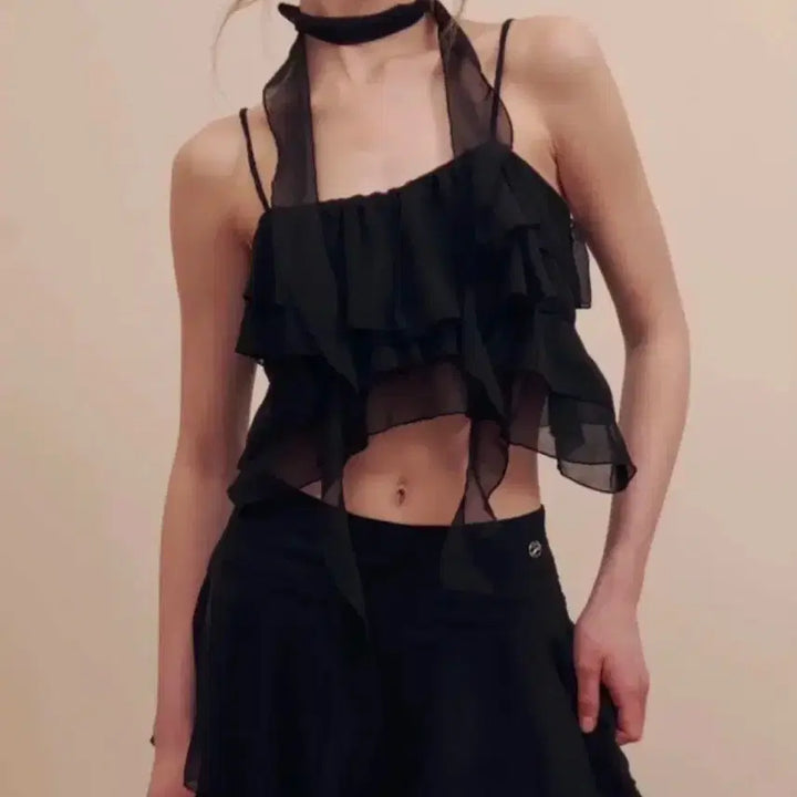 [BUNJANG] Pain Or Pleasure Ballon Top Black (New) / 페인오어플레져 발롱탑 (새상품)
