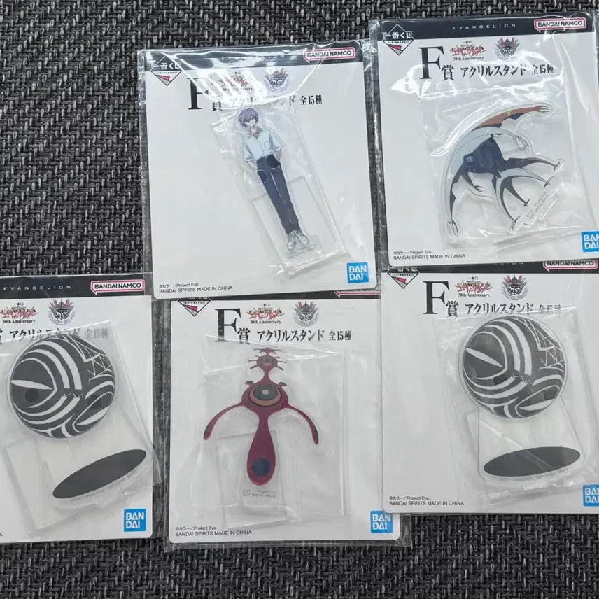 [BUNJANG] Evangelion Acrylic Stand Bundle Set / 에반게리온 제일복권 F상 아크릴 스탠드 5개 일괄