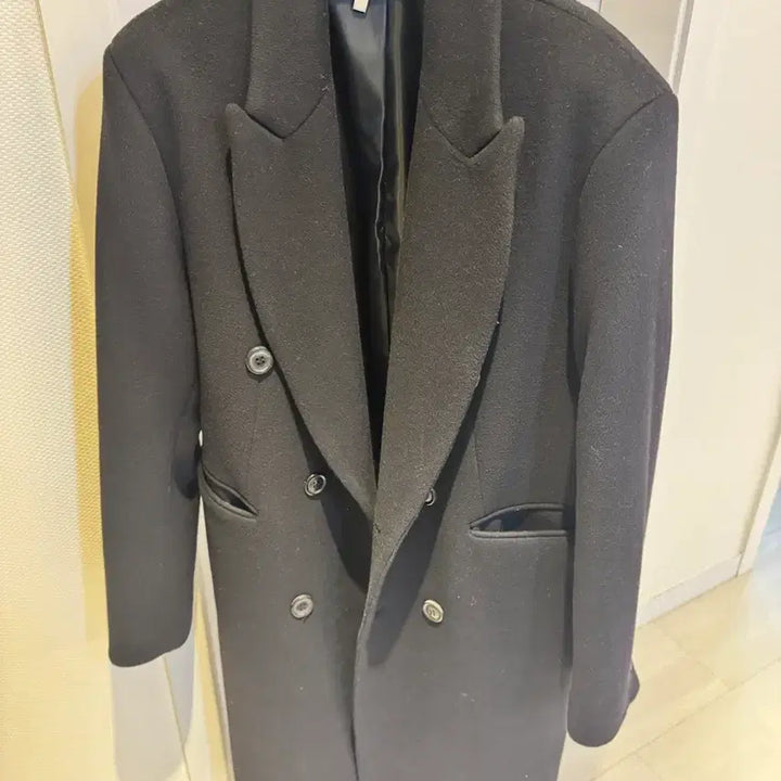 [BUNJANG] Noir Cashmere Double Breasted Coat (Black) / 노이어 캐시미어 더블 브레스티드 코트 (블랙) 50