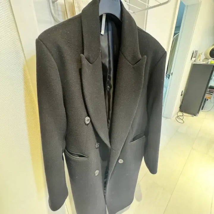 [BUNJANG] Noir Cashmere Double Breasted Coat (Black) / 노이어 캐시미어 더블 브레스티드 코트 (블랙) 50