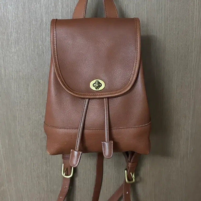 [BUNJANG] COACH Brown Leather Backpack / COACH 올드코치 브라운 레더 백팩