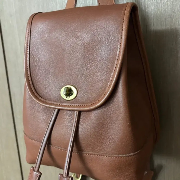 [BUNJANG] COACH Brown Leather Backpack / COACH 올드코치 브라운 레더 백팩