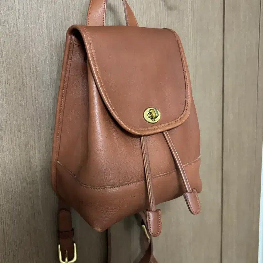 [BUNJANG] COACH Brown Leather Backpack / COACH 올드코치 브라운 레더 백팩