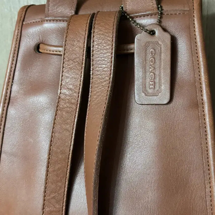 [BUNJANG] COACH Brown Leather Backpack / COACH 올드코치 브라운 레더 백팩