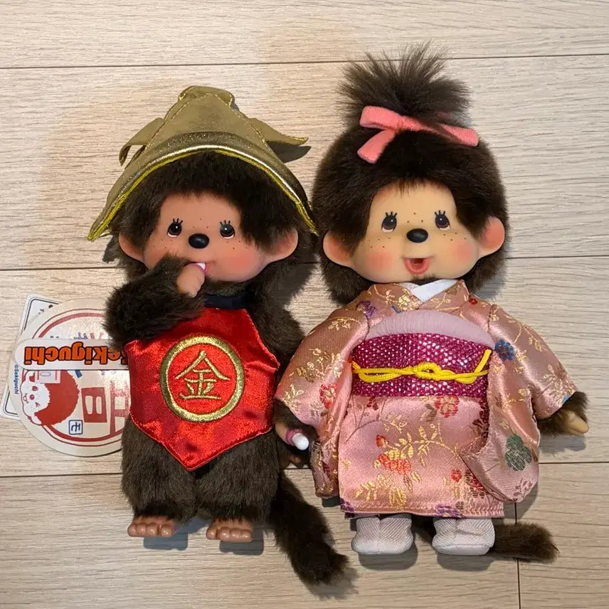 [BUNJANG] Monchhichi Kintaro &amp; Kimono Bundle Set / 몬치치 킨타로 + 기모노 일괄