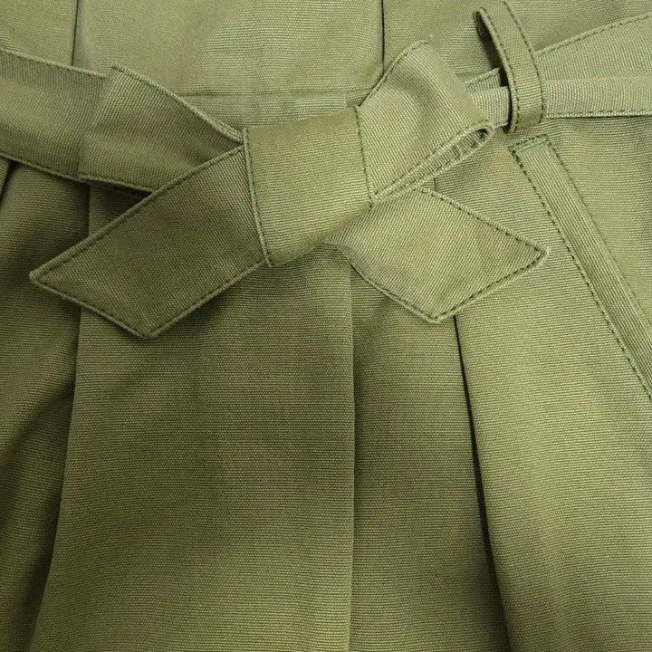 [BUNJANG] Vanessa Bruno Olive Ribbon Belt Skirt Size 34 / 바네사부르노 34 올리브색 리본벨트스커트