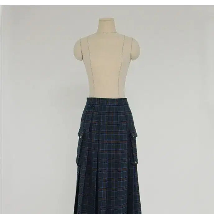 [BUNJANG] Freckle Check Long Skirt / freckle 체크스커트