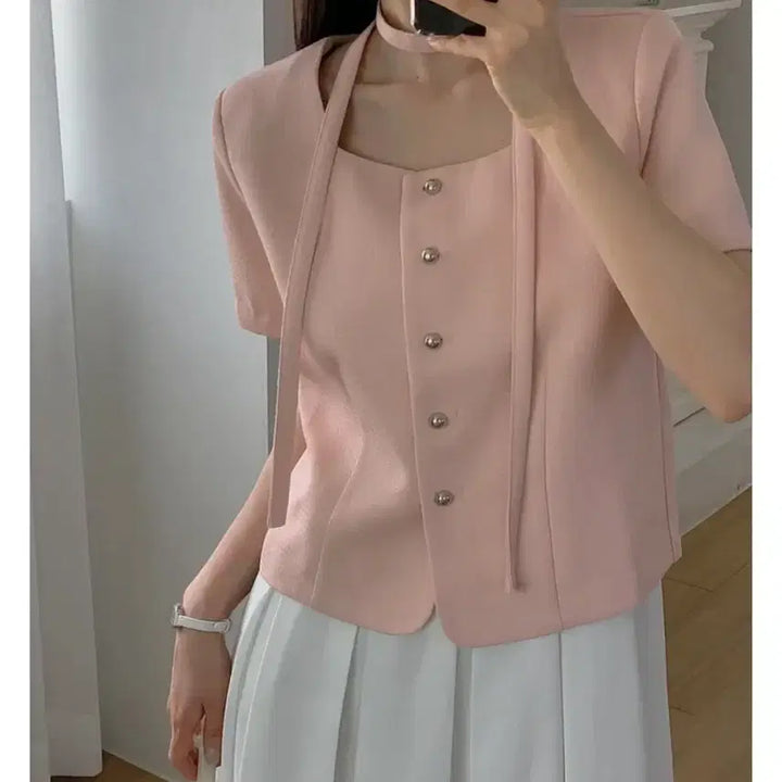 [BUNJANG] Lilly & Co Tweed Jacket Set / 리리앤코 반팔 트위드 자켓 판매