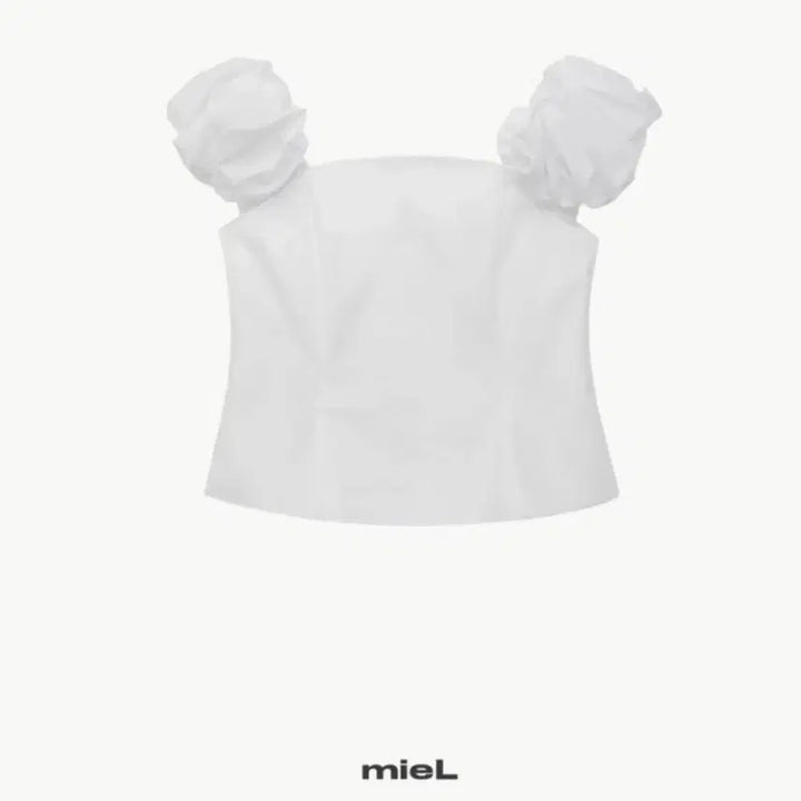 [SOLD OUT] 프릴 오프숄더 아이보리 블라우스 s