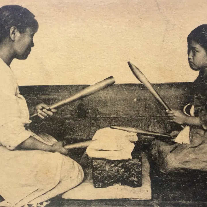 [BUNJANG] 1920 Chemulpo Letter &amp; "Women Doing Dami-jil" Postcard / 1920년 - 조선 - 다듬이질 하는 여인들 -  인천 제물포 - 홍역